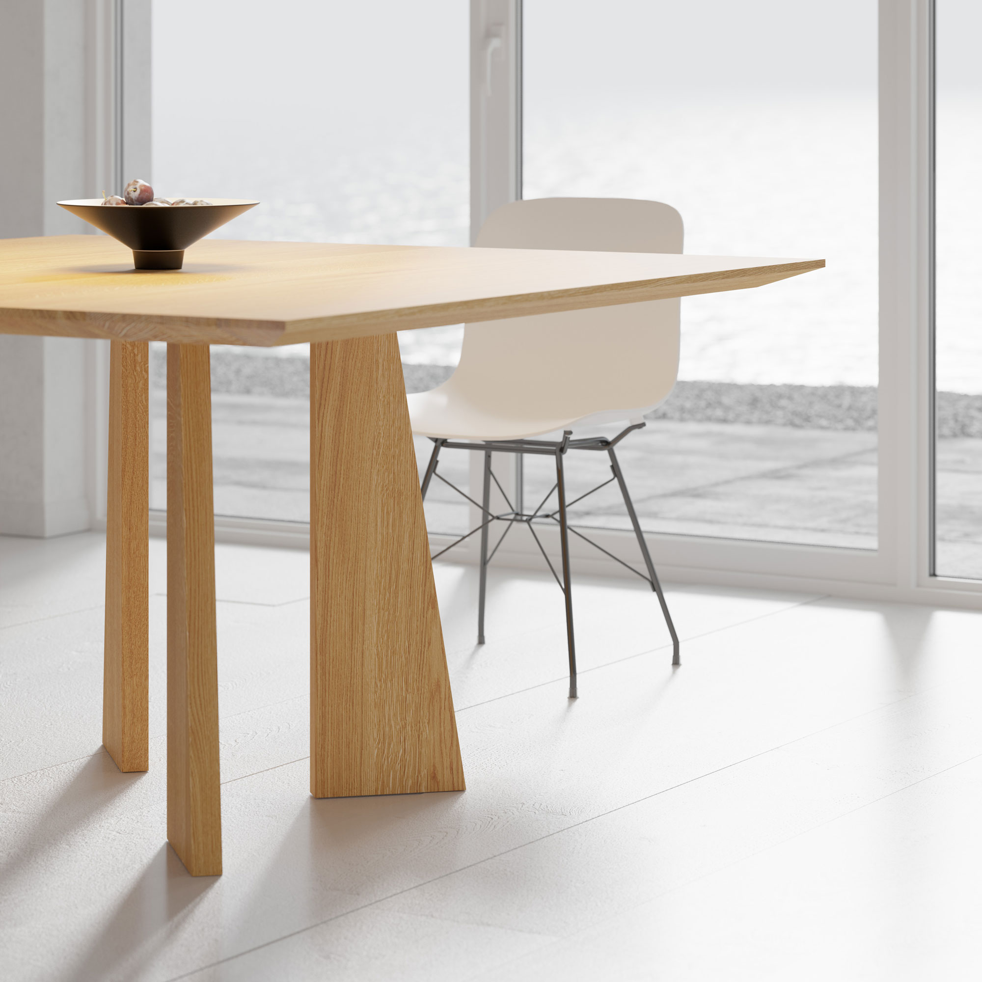 Premium Wood Table PYLON SQUARE cam1 custom made in solid wood by vitamin design Premium Wood Table PYLON SQUARE cam1 custom made in solid wood by vitamin design