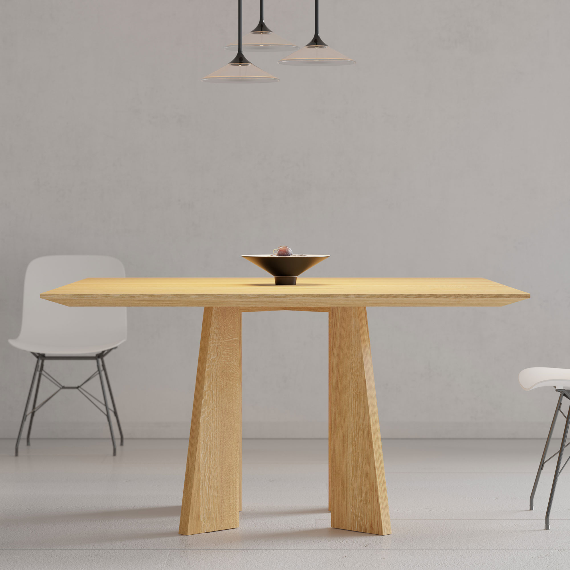 Premium Wood Table PYLON SQUARE cam1 custom made in solid wood by vitamin design Premium Wood Table PYLON SQUARE cam1 custom made in solid wood by vitamin design
